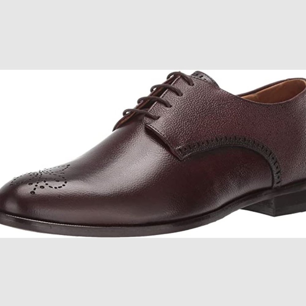 MARC JOSEPH NEW YORK Men Leather Oxford Lace-up Wingtip Dress Shoe whiskey US 10